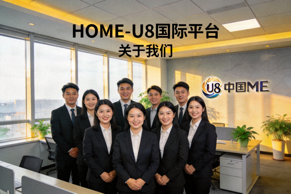 HOME-U8国际平台关于我们板块，展示团队合影或公司环境